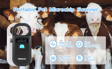 Isenvo 190A Pet Microchip Scanner: Effortless Identification for Pets & Livestock